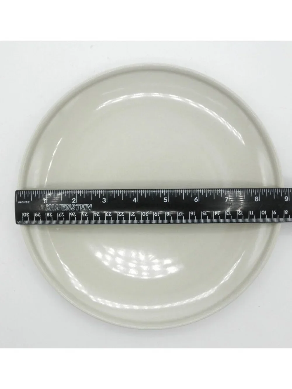 SET OF 6 - IKEA  9 inch Glossy Beige Luncheon/Salad Plates Maria Vinka 10866.